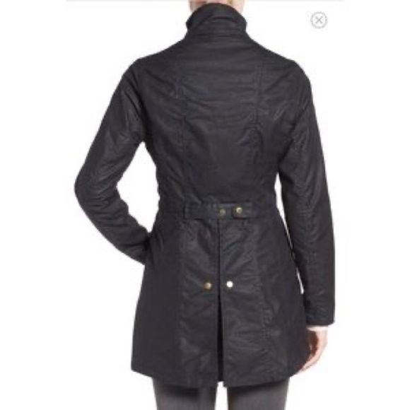Barbour Holsteiner Waxed Skirt Jacket - size 6 - Picture 6 of 12